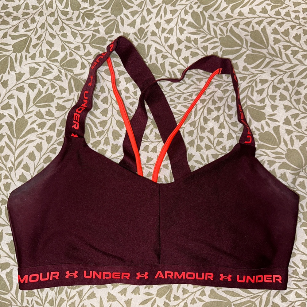 Under Armour Burgundy and Red Sports Bra